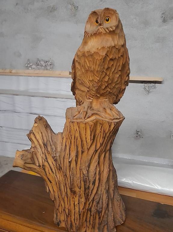 Sculture & Statue: Eule aus Massivholz geschnitzt – Usato da Stans venduto da Baggenstos11