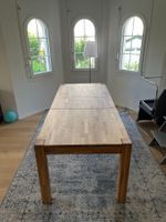 Massivholz Esstisch 160 x 90 cm, ausziehbar auf 250 cm Länge