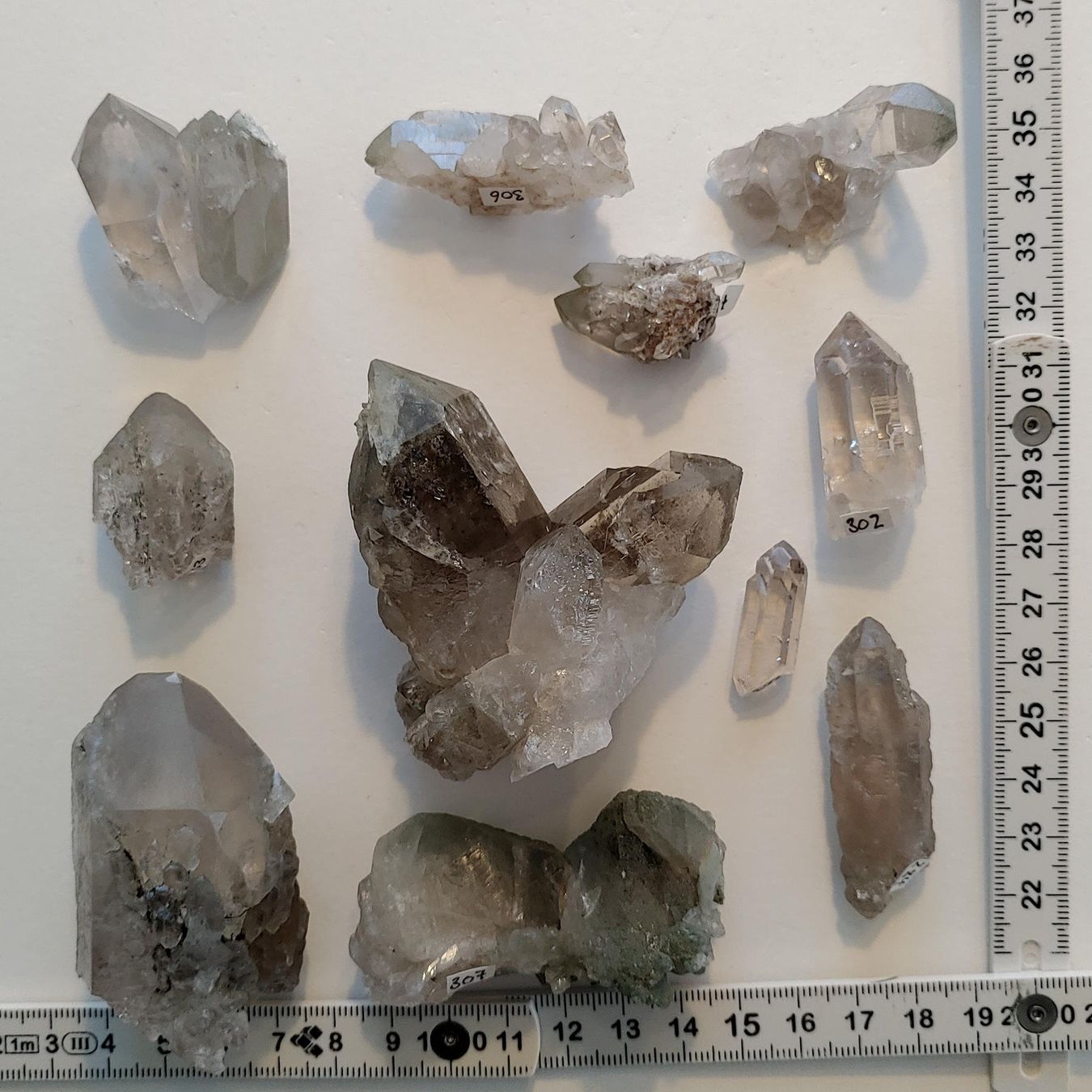Minerali & Pietre curative: Lot Quarz, Uri, teils mit Phantom u. Skelett – Nuovo e nell'imballaggio originale da Steinhausen venduto da Kristall022 2