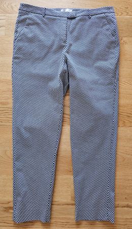 D-Blau gemusterte Hose, knöchellang, Gr. 40, KEW 159 London