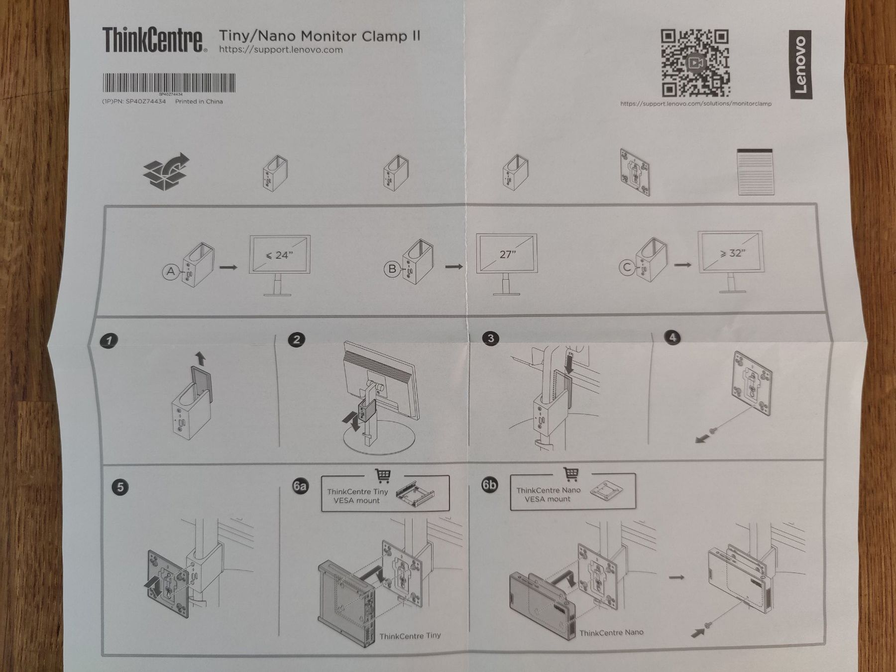 Staffa per monitor: ThinkCentre Tiny/Nano Bildschirmklemme II – Usato da Allschwil venduto da Watman82 1