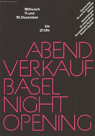 Foto & Immagini: Pulver : Abendverkauf, night opening Basel, 1968 – Usato da Villargiroud venduto da Alcazar6