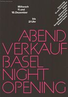 Pulver : Abendverkauf, night opening Basel, 1968