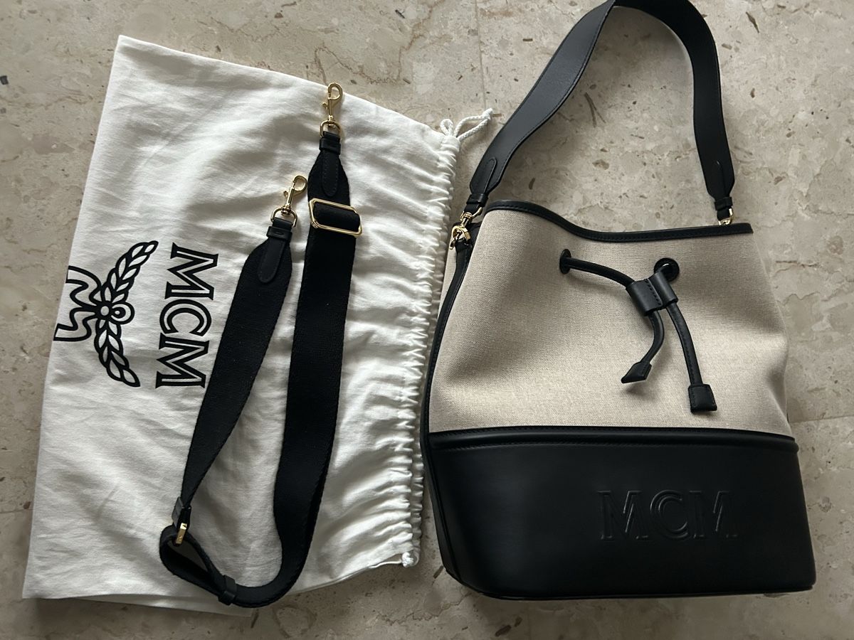 Mcm Taschen für Damen: Borsa a secchiello MCM bicolore tela e pelle nera – Neu (gemäss Beschreibung) aus Locarno von Matic04