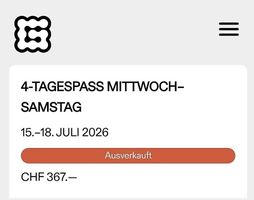 4 Tagespass Gurtenfestival 2026