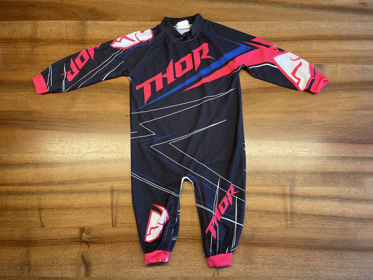 Pigiama & Simili: THOR MX Strampler 6-12M schwarz/pink – Usato da Stans venduto da lion85