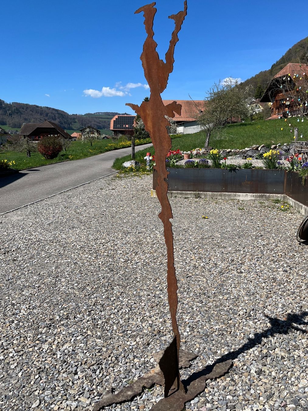 Sculture & Statue: grosse moderne Eisenskulptur /  2.25 Meter hoch – Usato da Gelterfingen venduto da art-and-more 1