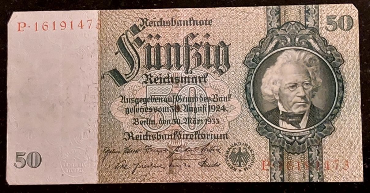 Banconote: 20 Reichsmark Banknote 1933 (2) – Usato da Arch venduto da moneyswiss