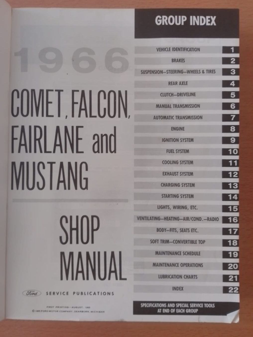 Bücher: 1966 FORD SHOP MANUAL – Gebraucht aus Dulliken von Airliner2 1