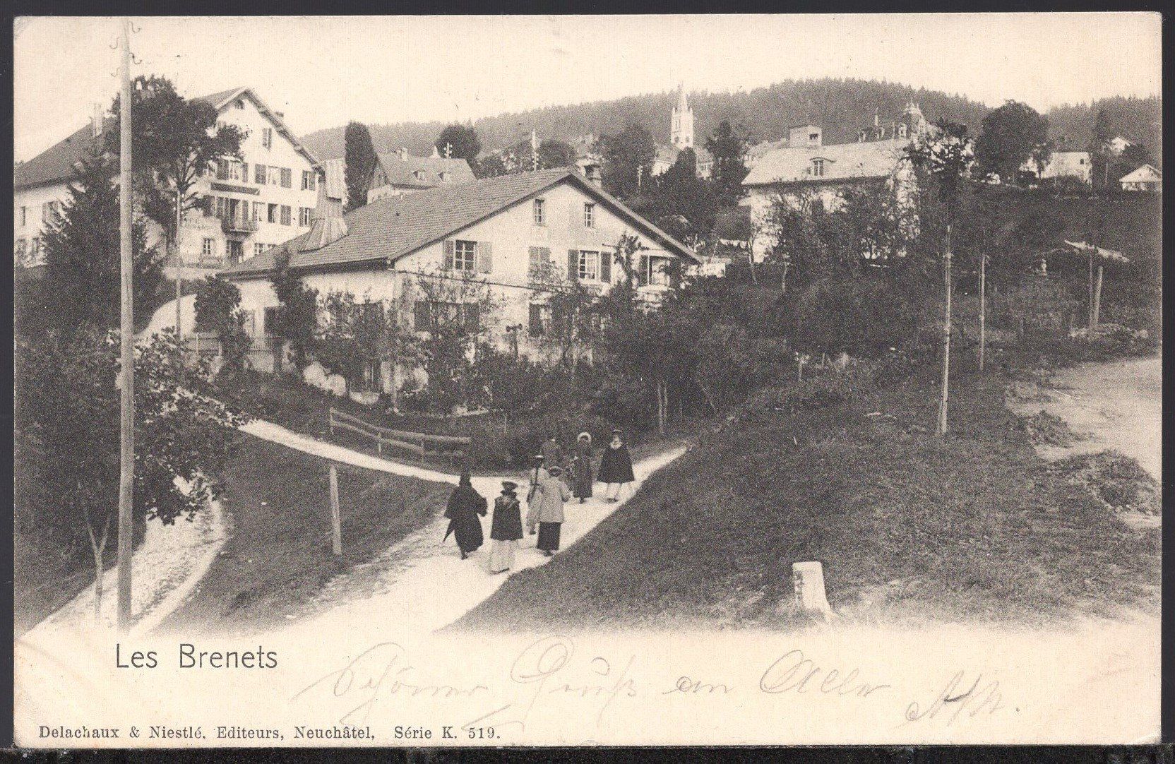 Cartoline postali: Les Brenets 1905    AMBULANT 15.III.05  -  5 – Usato da Aarau venduto da kufi44