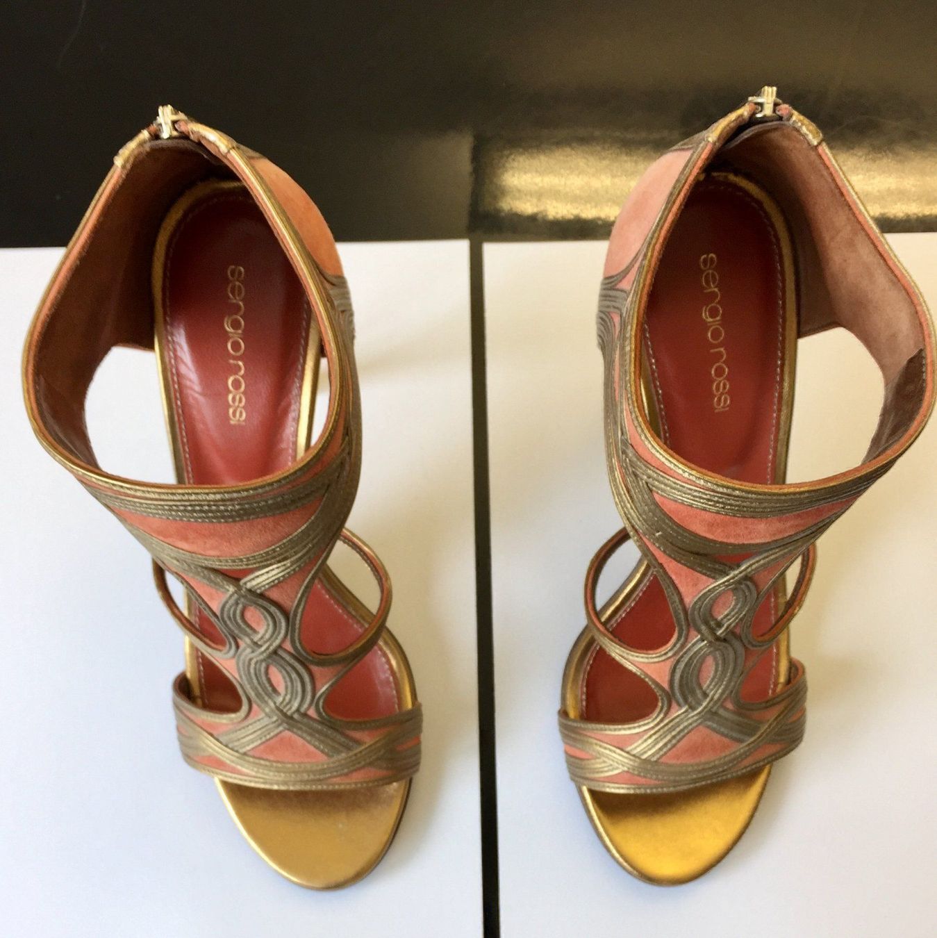 Sergio Rossi Scarpe da donna: Sergio Rossi Sandaletten mit Stiletto-Absatz – Nuovo (secondo la descrizione) da Uster venduto da Antiquaspar 6