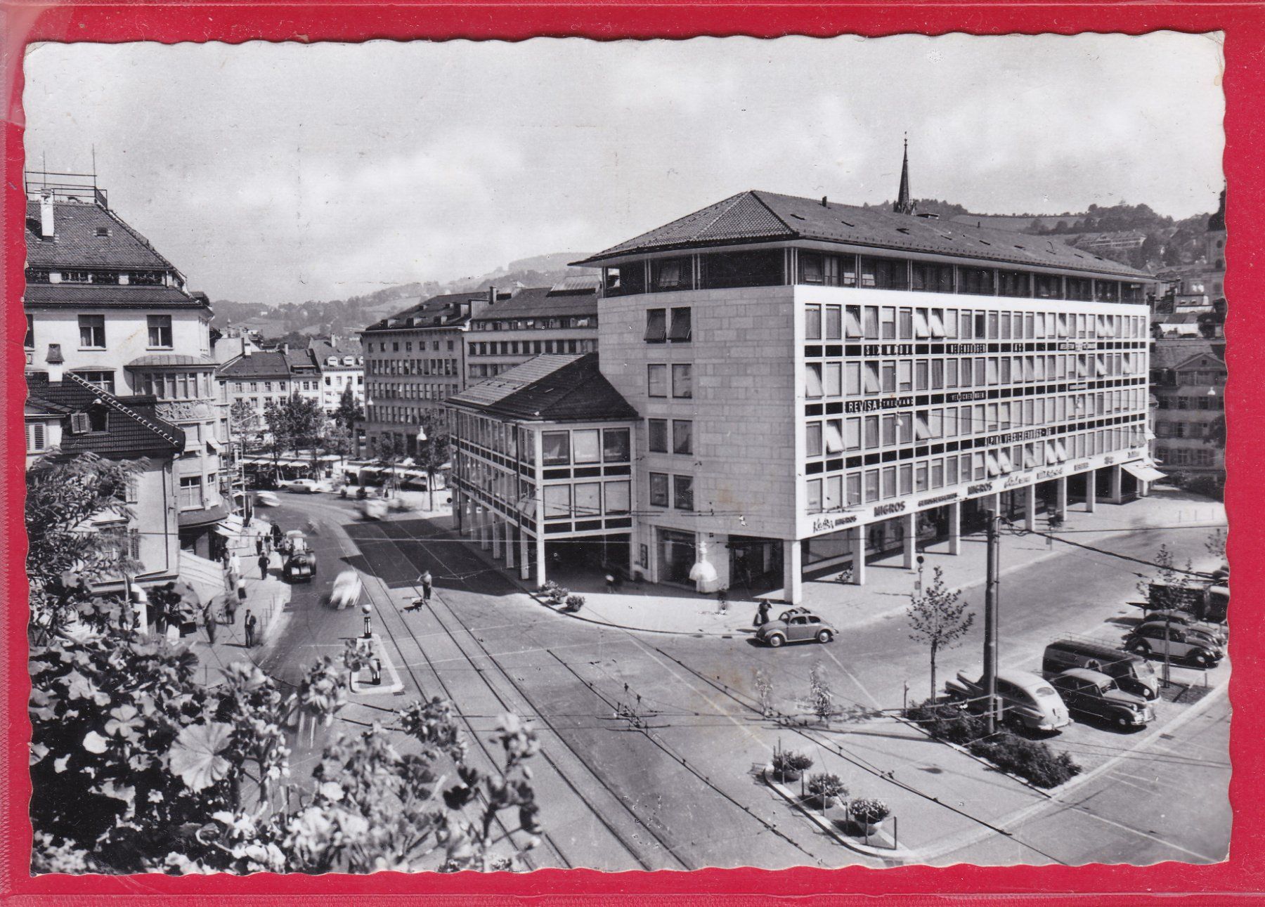 Ansichtskarten: ST.GALLEN, SCHIBENERTOR, 19.9.1957 – Gebraucht aus Oberrieden von Gebirgsstelze