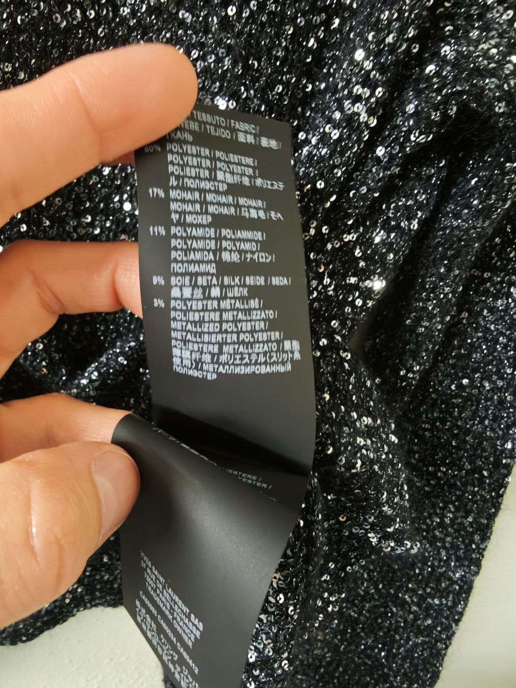 Saint Laurent Maglioni & Felpe: SAINT LAURENT Strickpullover Minipailetten Netz – Usato da Erlenbach ZH venduto da nlh 4