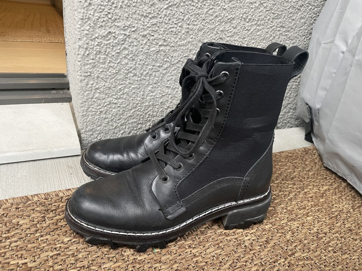 Allsaints Scarpe da donna: All Saints Black Leather Boots - Size 37.5 – Usato da Zürich venduto da Crmesiti 1