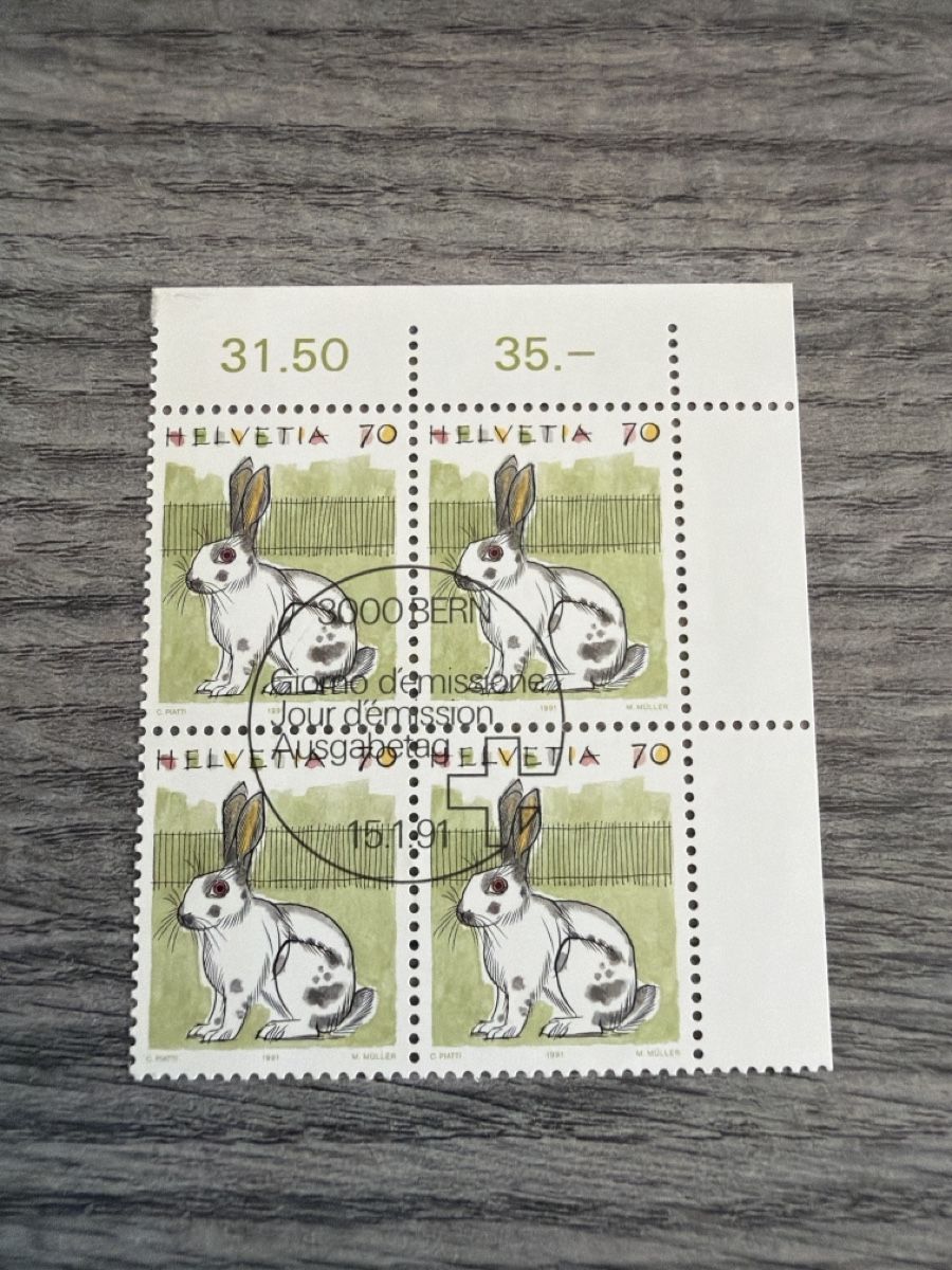 Tutti i francobolli: Briefmarken-Set mit Hasenmotiv, 70 Rappen – Nuovo (secondo la descrizione) da Tafers venduto da nicole.ts