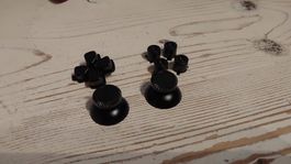 PS5 Schwarze Aluminium Thumbsticks, D-Pad, ABXY-Taste