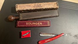 Antikes Rasiermesser-Set Solingen, Top Zustand!