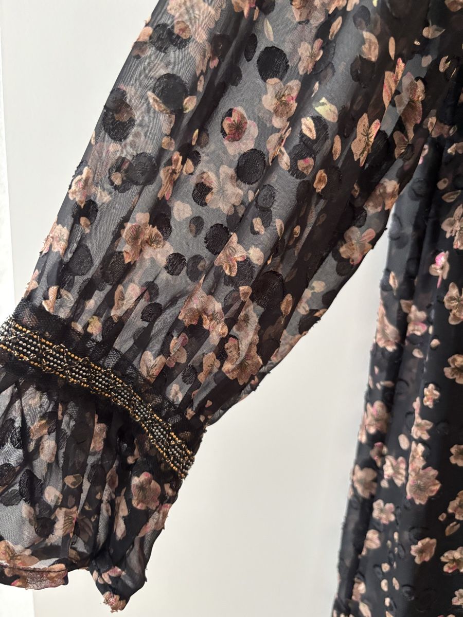 S.Oliver Vestiti: Kleid Triangle s.Oliver Gr. 46 schwarz geblumt – Usato da Gwatt (Thun) venduto da Bioethanol01 2