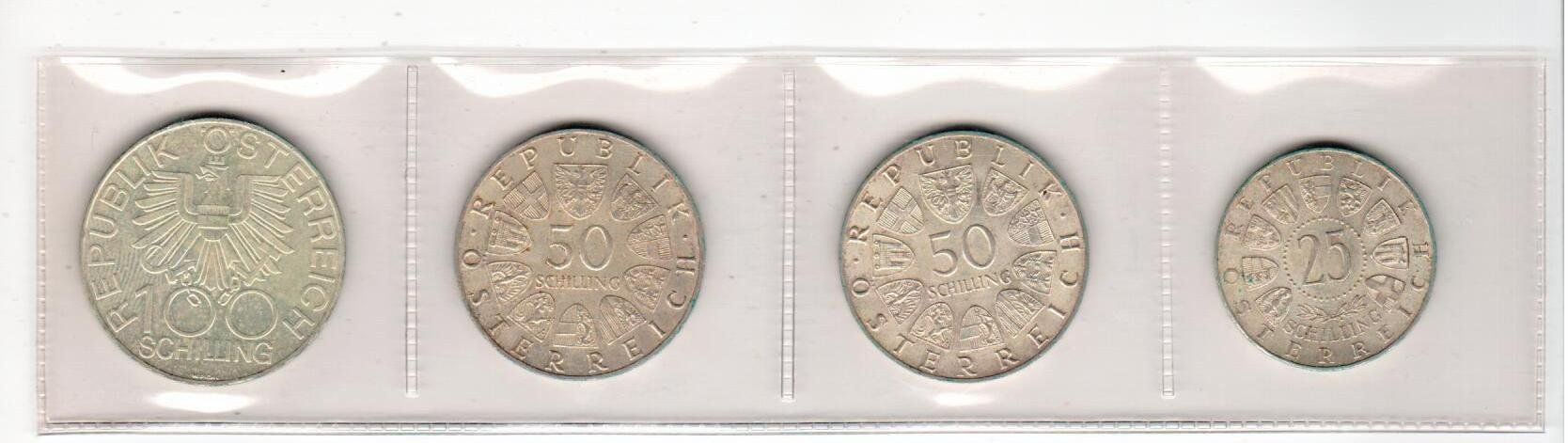Tutti le monete: Österreich 100 / 50 / 25 Schilling – Usato da Wolhusen venduto da Curver9