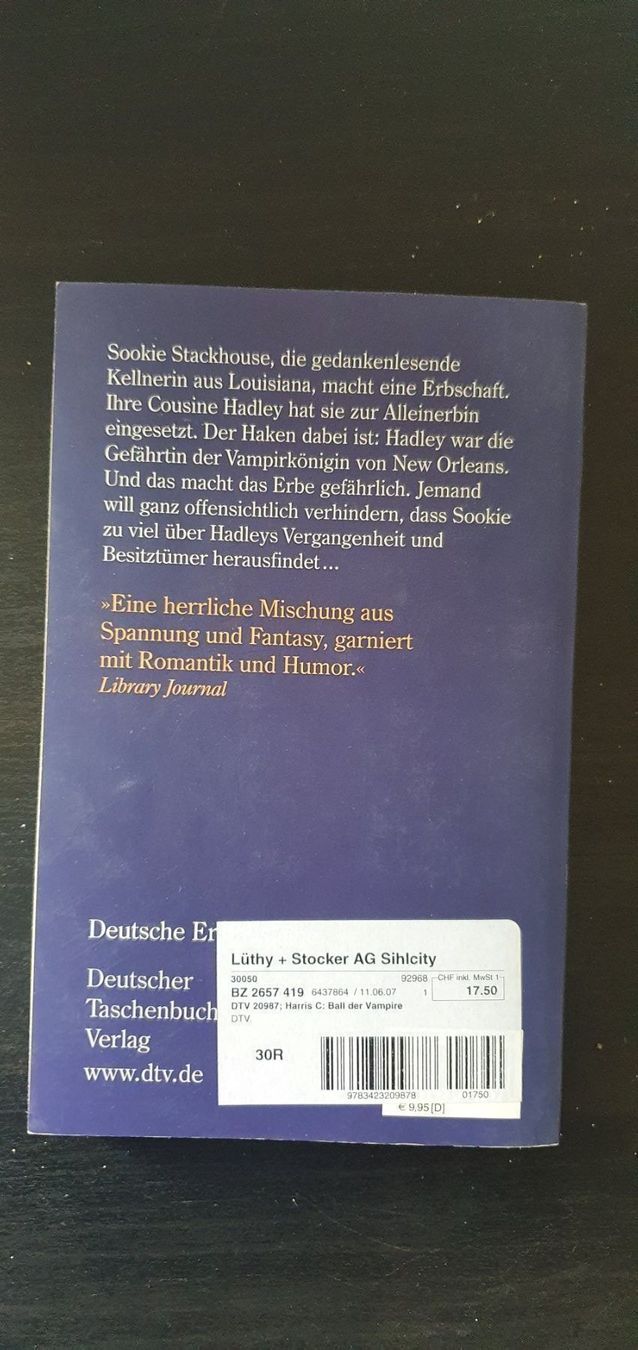 Bücher: Ball der Vampire von Charlaine Harris – Gebraucht aus Langnau am Albis von jer_pm72 1