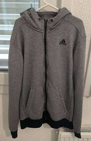Adidas Herren Kapuzenjacke - Größe M - Grau