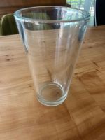 Glasvase klar Glas konisch geformt Höhe 22cm