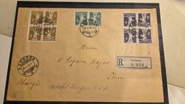 1918  Kehrdruck Brief Einschreiben Aarberg