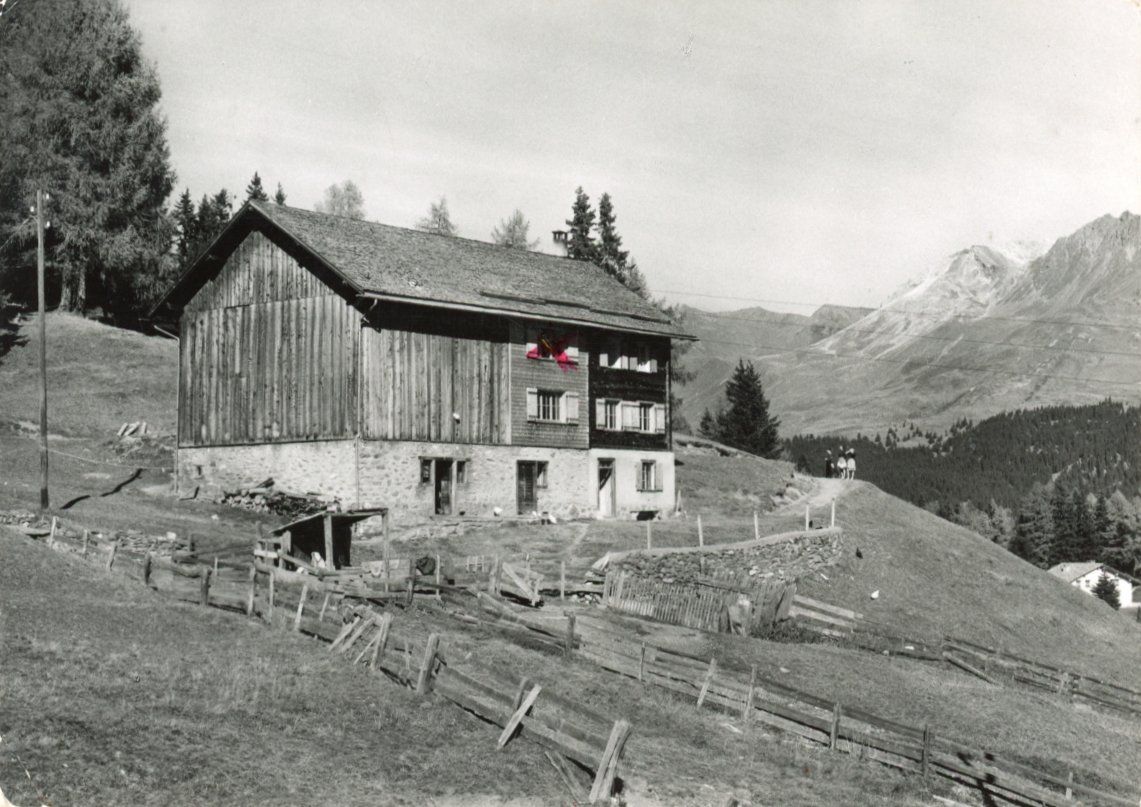 Cartoline postali: Raschainas - Lenzerheide  GR  -  Ferienhaus RASCHAINAS  1966 – Usato da Brig venduto da Valcards54