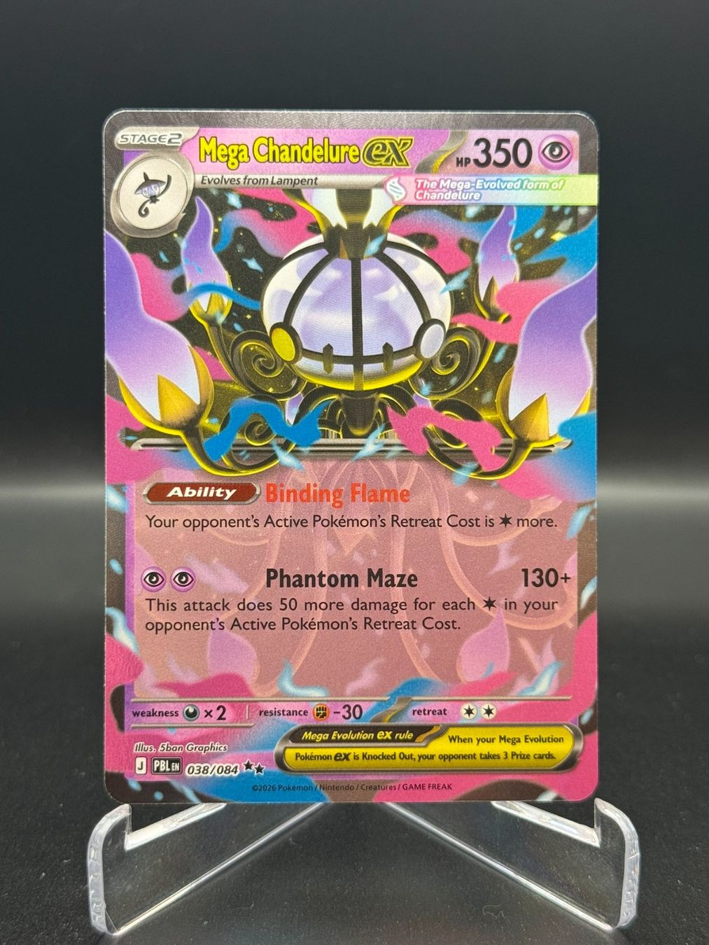 Pokémon Carte collezionabili: Mega Chandelure ex (PBL 038) – Usato da Birmensdorf ZH venduto da SnorlaxMail
