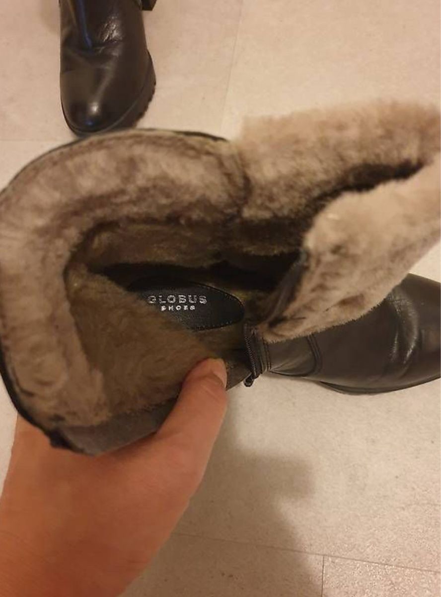 Globus Damenschuhe: Bottines Globus cuir et fourrure 38 – Gebraucht aus Geneve von Monthoux13 1