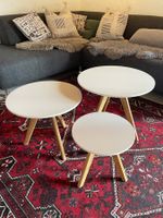 3 x runde Couchtische (Set)