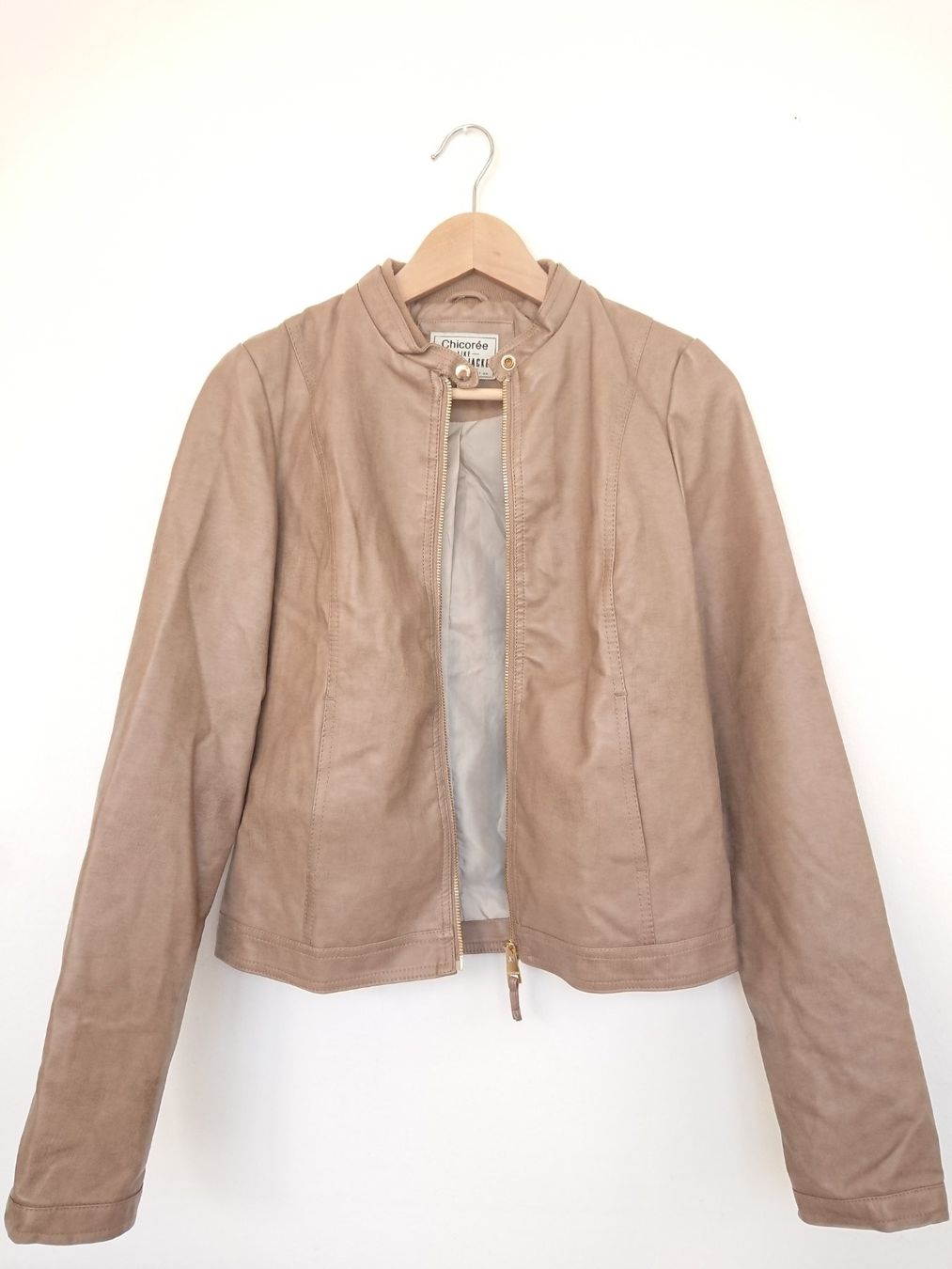 Giacche: Damen Lederimitat Jacke Chicorée Gr. M Braun – Usato da Hallau venduto da CHACLA 1