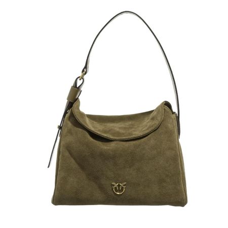 PINKO Leaf Hobo Suede Bag