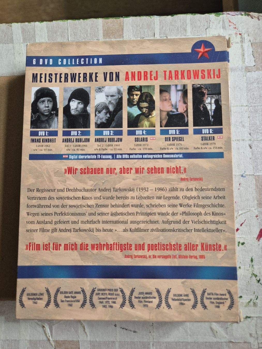 Tutti i DVDs: 6 DVD Collection Andrej Tarkowskij – Usato da Frenkendorf venduto da naibaf01 2