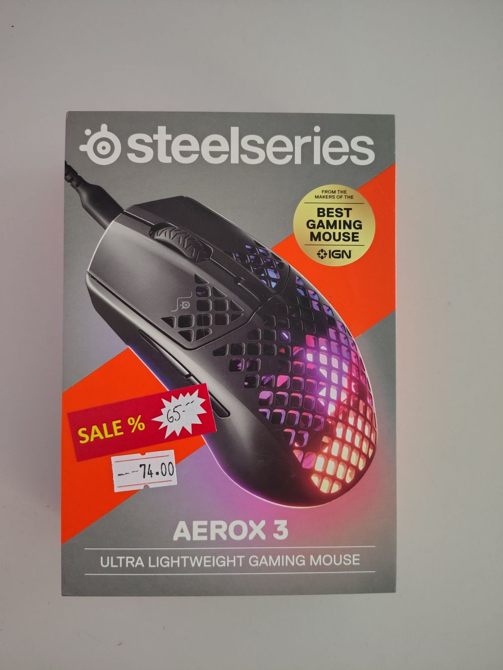 Steelseries Maus: Steelseries Aerox 3 - Gaming Maus – Neu und originalverpackt aus Egerkingen von BISTEC