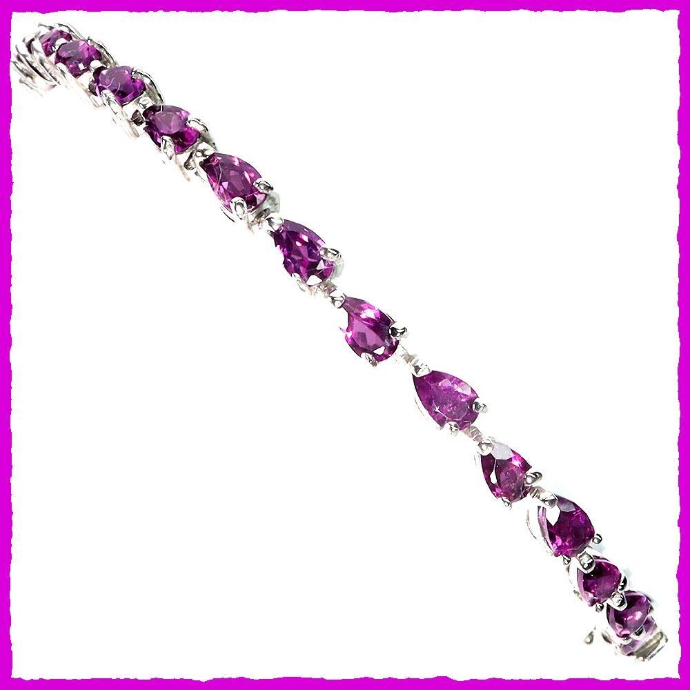Bracciali & Braccialetti: Rhodolith/Granat Armband 925 Silber – Nuovo e nell'imballaggio originale da Oberglatt ZH venduto da Goldfee1 1