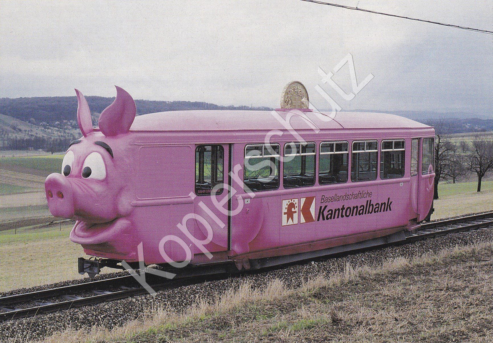 Cartoline postali: Strassenbahn Basel BLT B3 1338 Säuli – Nuovo e nell'imballaggio originale da Ettingen venduto da Pantograph163