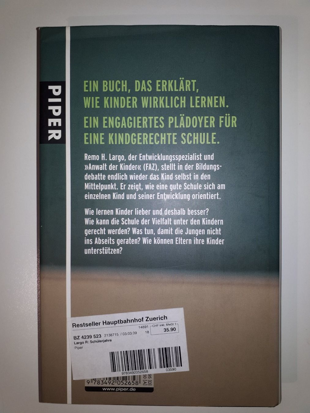 Libri: Remo Largo: Schülerjahre – Usato da Dietikon venduto da Buchantiqdietikon 1