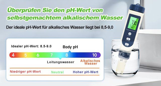 Misurare: PH-Messgerät - PH/Salzgehalt/EC/TDS/Temperatur-Multifunktion – Nuovo e nell'imballaggio originale da Châtelaine venduto da topshop.switzerland 6