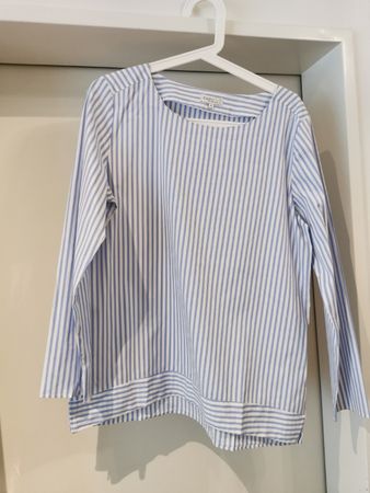 ERFO Bluse gestreift blau weiss Gr. 38, NEU