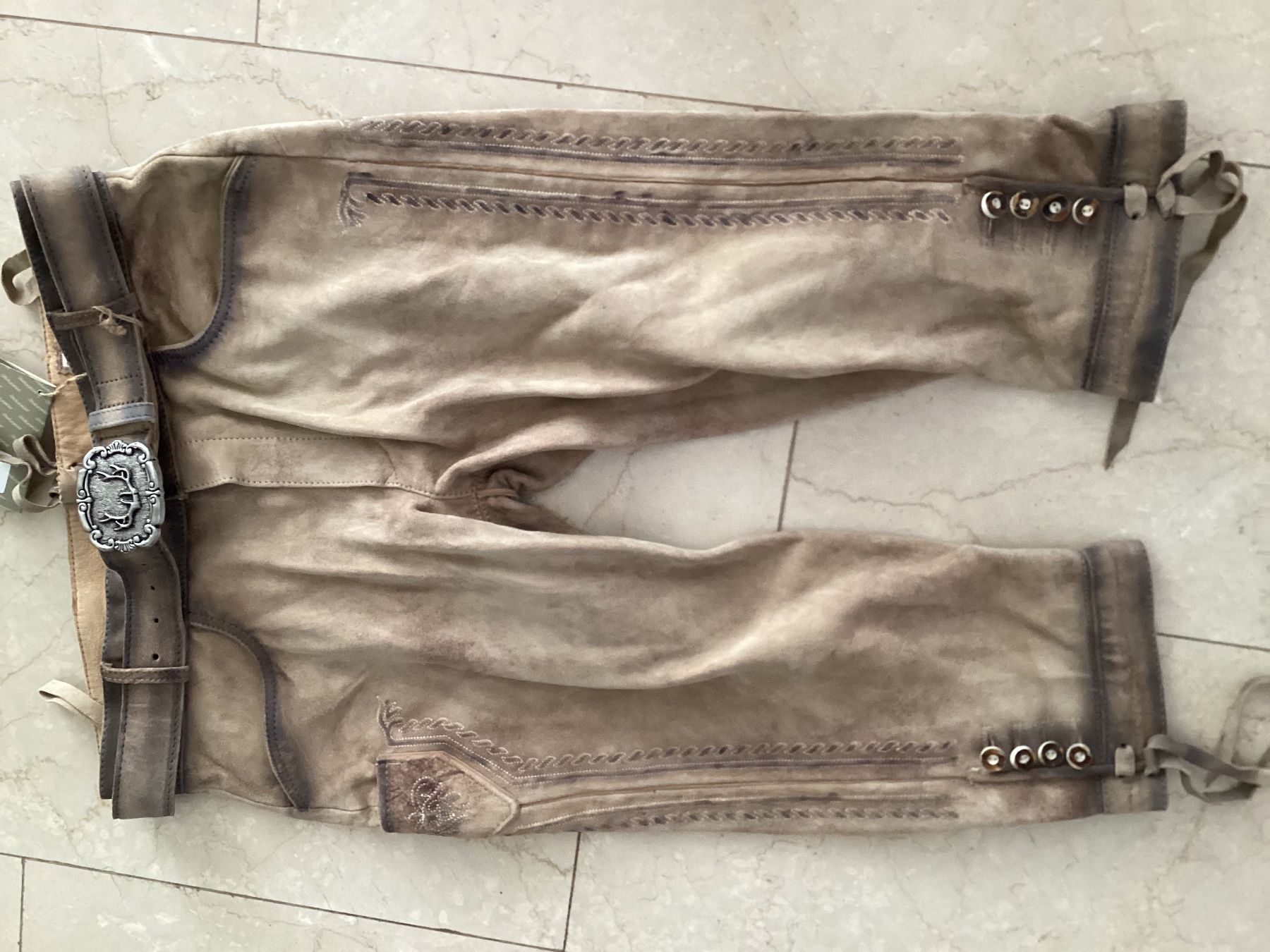 Hosen: Herren Oktoberfest Lederhose Stockerpoint – Neu (gemäss Beschreibung) aus Flüelen von ne08