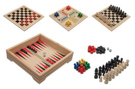 Coffret de Jeux de Société en Bois, voyage ( NEUF )