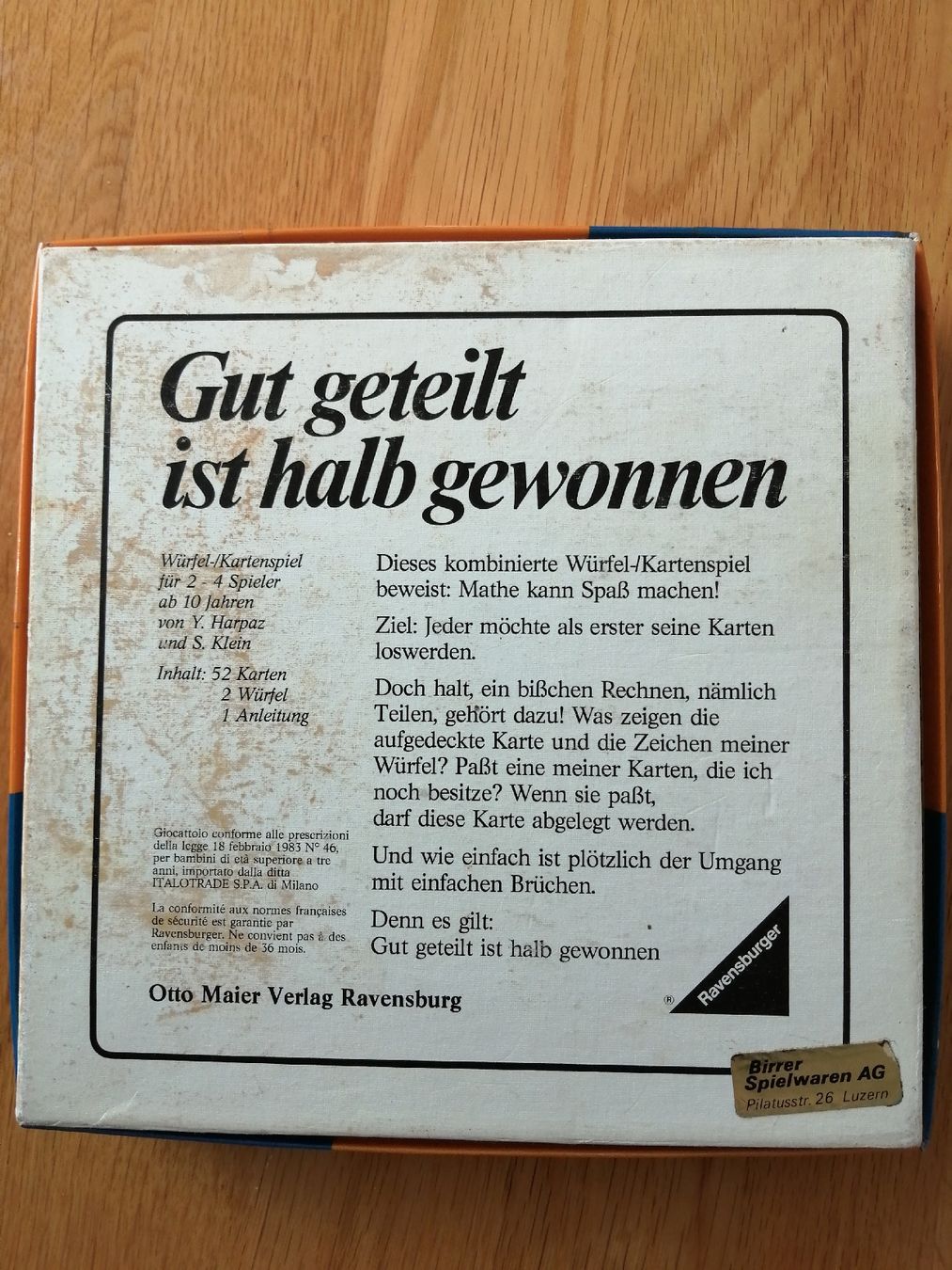 Ravensburger Spiele: Gut geteilt Spiel Ravensburger Vintage – Gebraucht aus Honau von holunder3 1