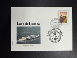 Schiffpostbeleg Lago di Lugano MN Ticino 1999