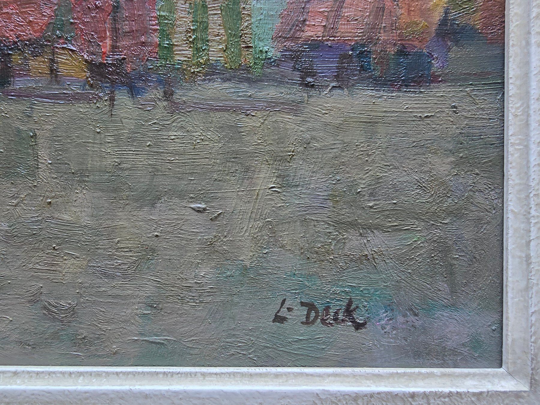 Dipinti: Gemälde "Paris Boulevard", Leo Deck, Oel auf Platte, – Usato da Bern venduto da vintageartbern66 1