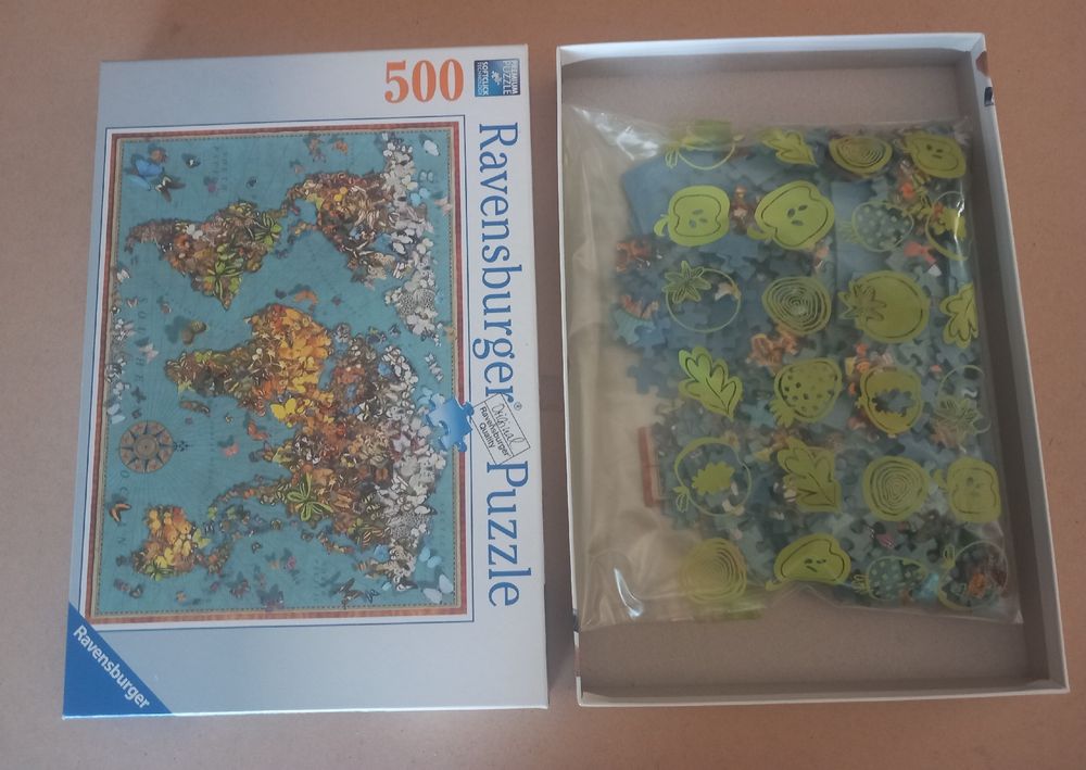 Ravensburger Puzzles: Ravensburger Puzzle Weltkarte, 500 Teile, Top Zustand! – D'occasion à Nänikon par Haexli_70 2