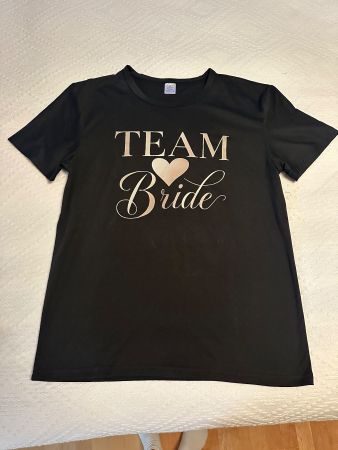 T-Shirt "Team Bride" schwarz Grösse S