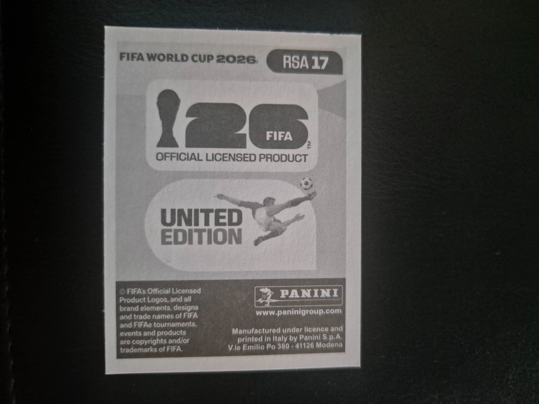 Panini Carte collezionabili: Panini WM 26 RSA 17 – Nuovo (secondo la descrizione) da Rorschacherberg venduto da AJ3108 1