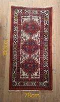 Orientteppich rot gemustert 150x78 cm gebrauchter Zustand