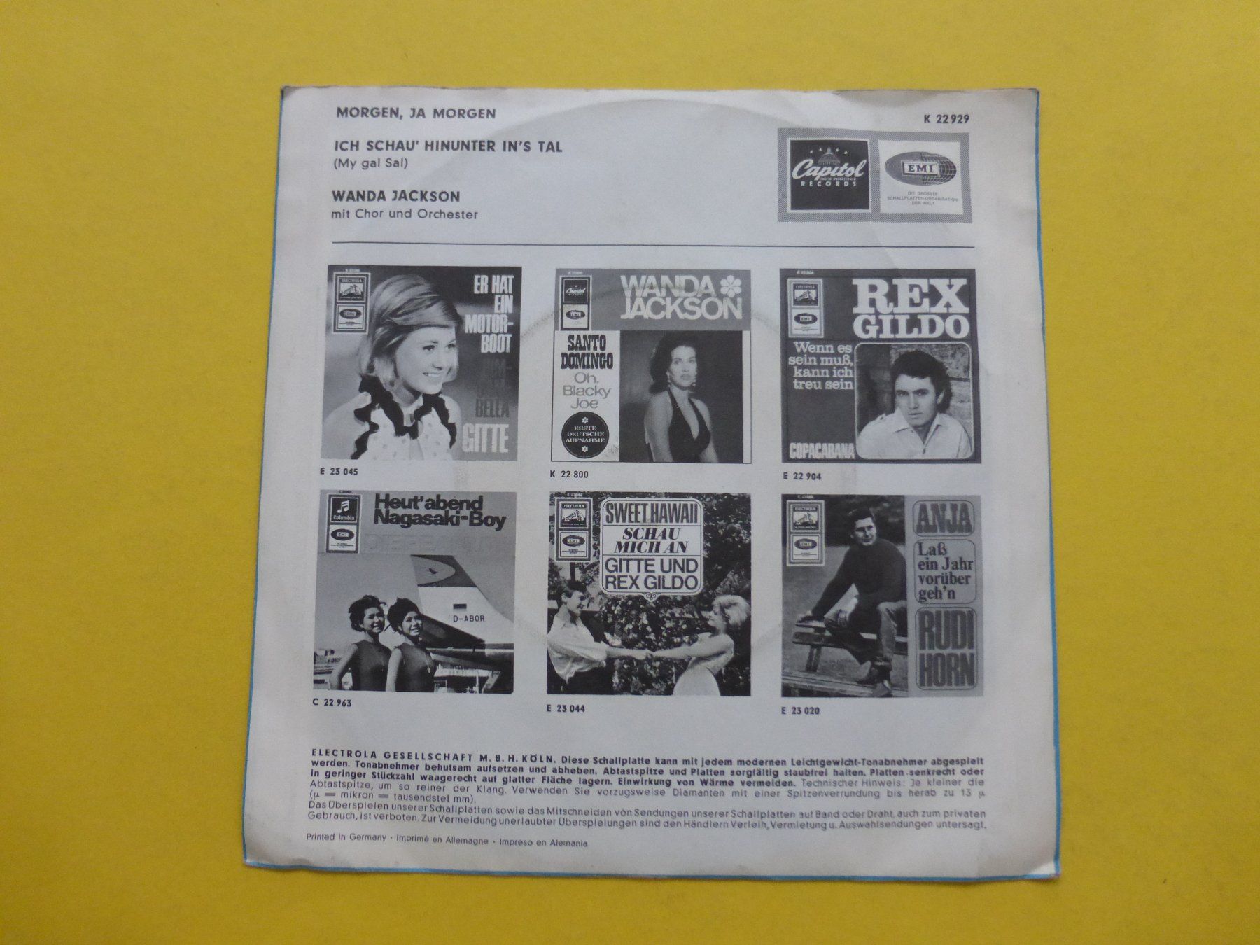 Vinyles: Wanda Jackson – Morgen, Ja Morgen – D'occasion à Zürich par Swiss57 1